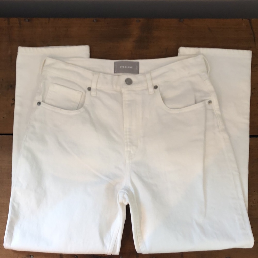 Everlane High Waist Straight Ankle Jeans